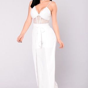 FashionNova White Jumpsuit